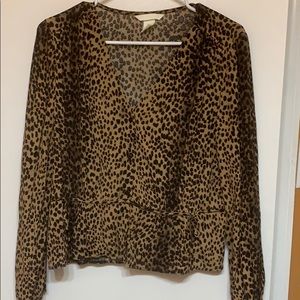 H&M leopard print blouse